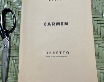 Vintage Carmen Libretto Metropolitan Opera 1959 Bizet