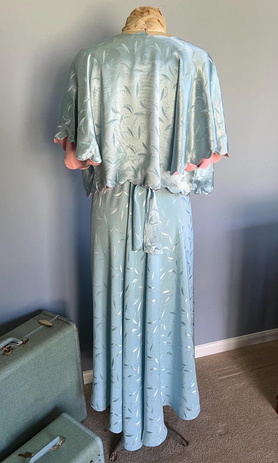 Exceptional 1930s Samuel Kass Sequin Silk Swing Dress