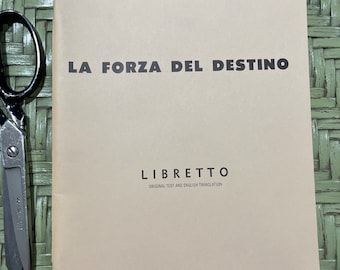 Vintage La Forza Del Destino libretto Metropolitan Opera 1952