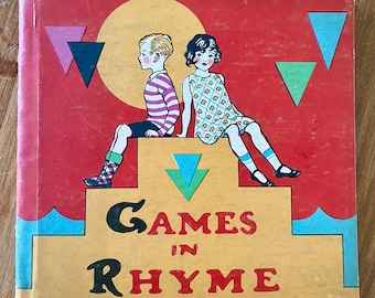 1929 vintage Games in Rhyme children’s book