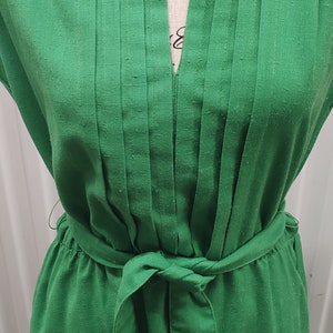 Green Vintage Pleated Dress
