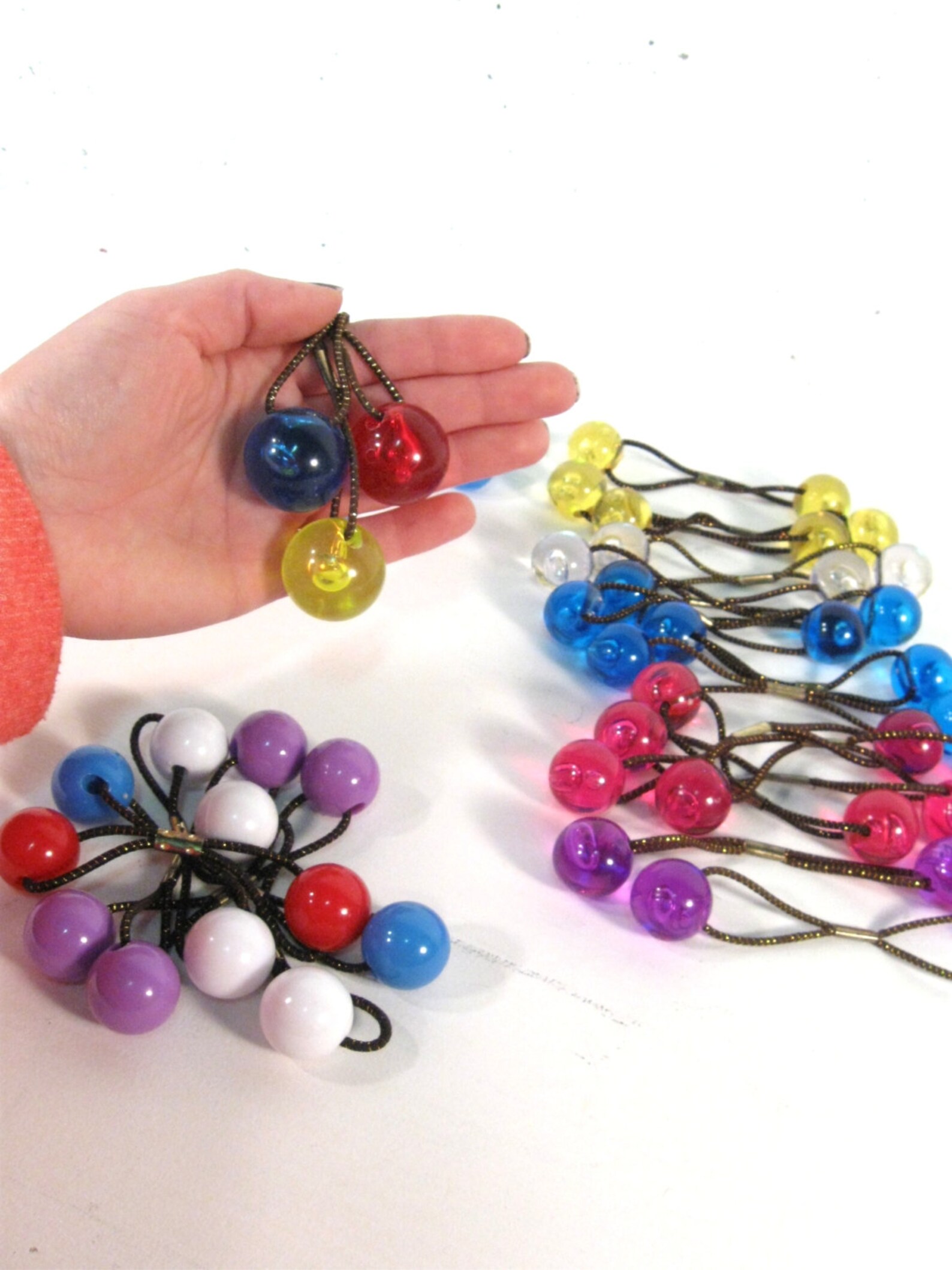 Vintage Hair baubles plastic ball hair bands hair Etsy