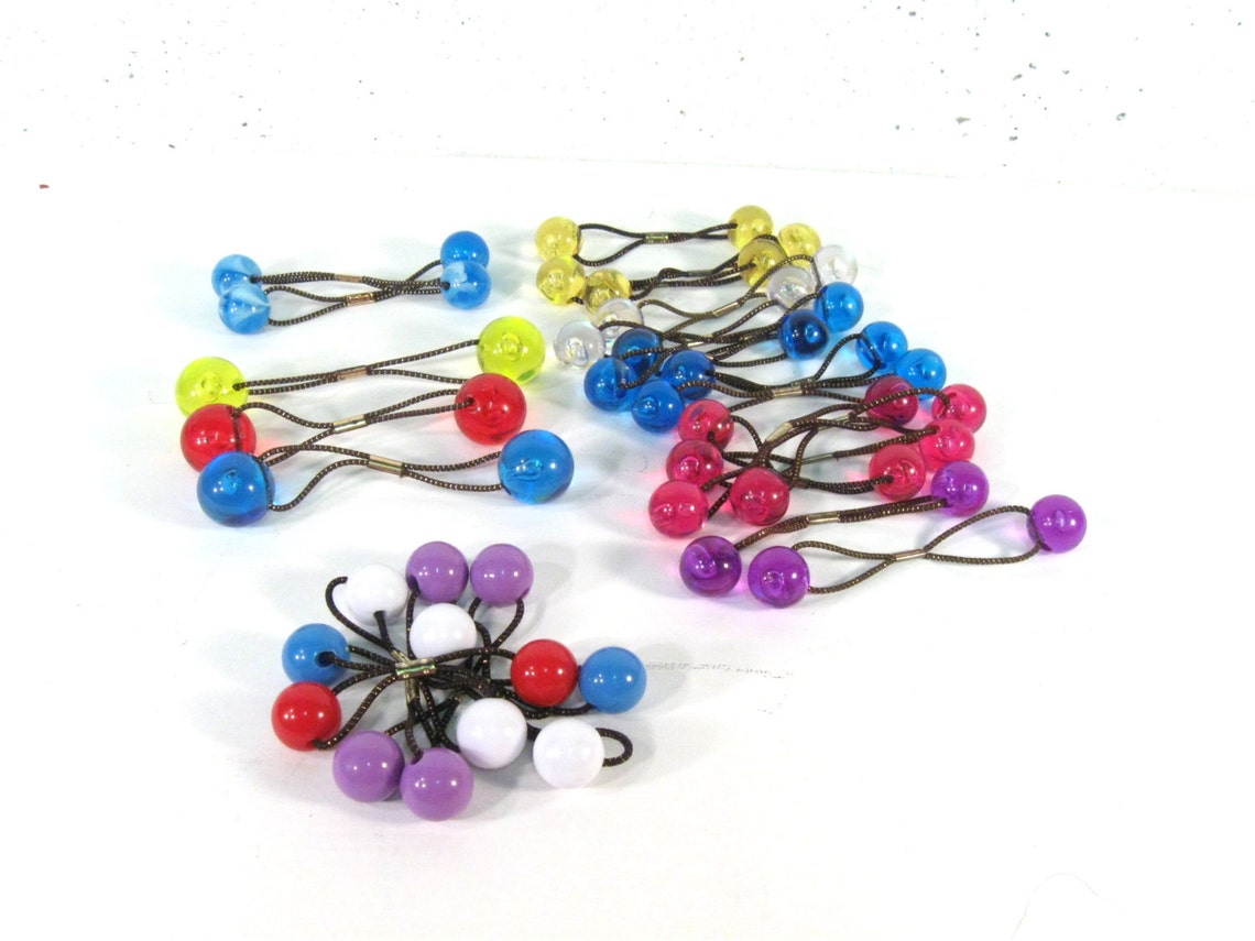 Vintage Hair baubles plastic ball hair bands hair Etsy