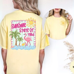 Comfort Colors Sunshine State Flamingo Tee: Beach Summer Shirt