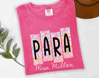 Paraprofessional Shirt Comfort Colors Para Crew Tshirt Para Appreciation Gift Paraprofessional Group Shirts Teacher Aide