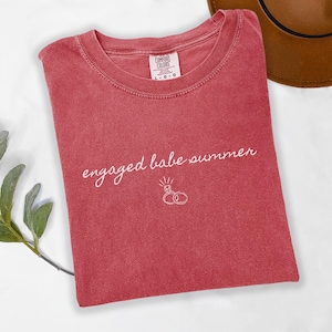 Engaged Girl Summer T-Shirt: Bride Bachelorette Beach Tee