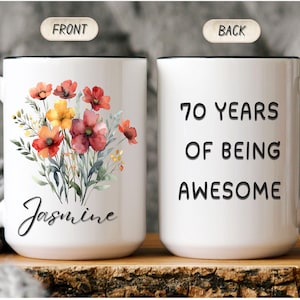 70th Birthday Mug For Women: Funny Personalized Grandma Gift