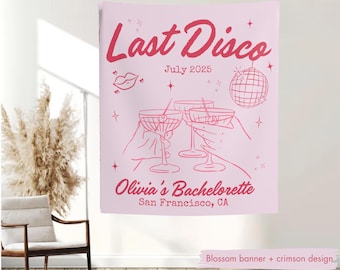 Custom Disco Bachelorette Party Banner: Retro Last Disco Decor