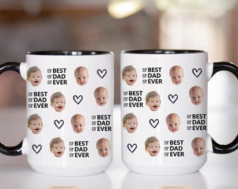 Custom Photo Mug Personalized Baby Face Mug First Fathers Day Gift Custom Face Cup Photo Mug for Dad Fathers Day Christmas or Birthday Gift