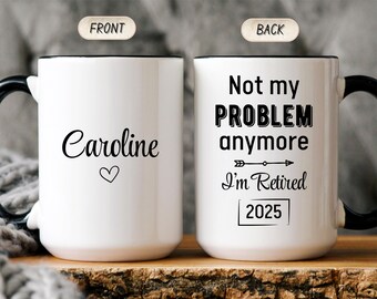 Personalized Retirement Coffee Mug Happy Retirement Cup Custom Retirement Gift For Boss Co Worker Officially Retired Cup For Her or Him