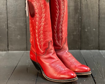 red cowboy boots for women