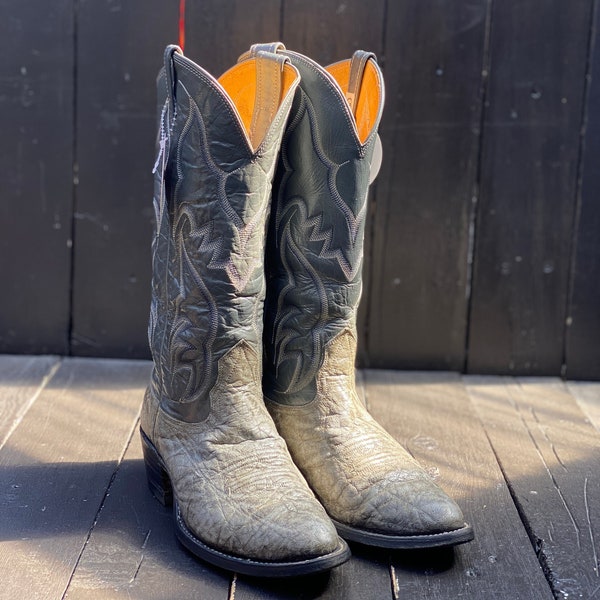 Womens us 7.5, Nocona boots, Nocona, vintage cowgirl boot, grey cowgirl boot, womens western wear, vintage western wear, FREE USA SHIPPING