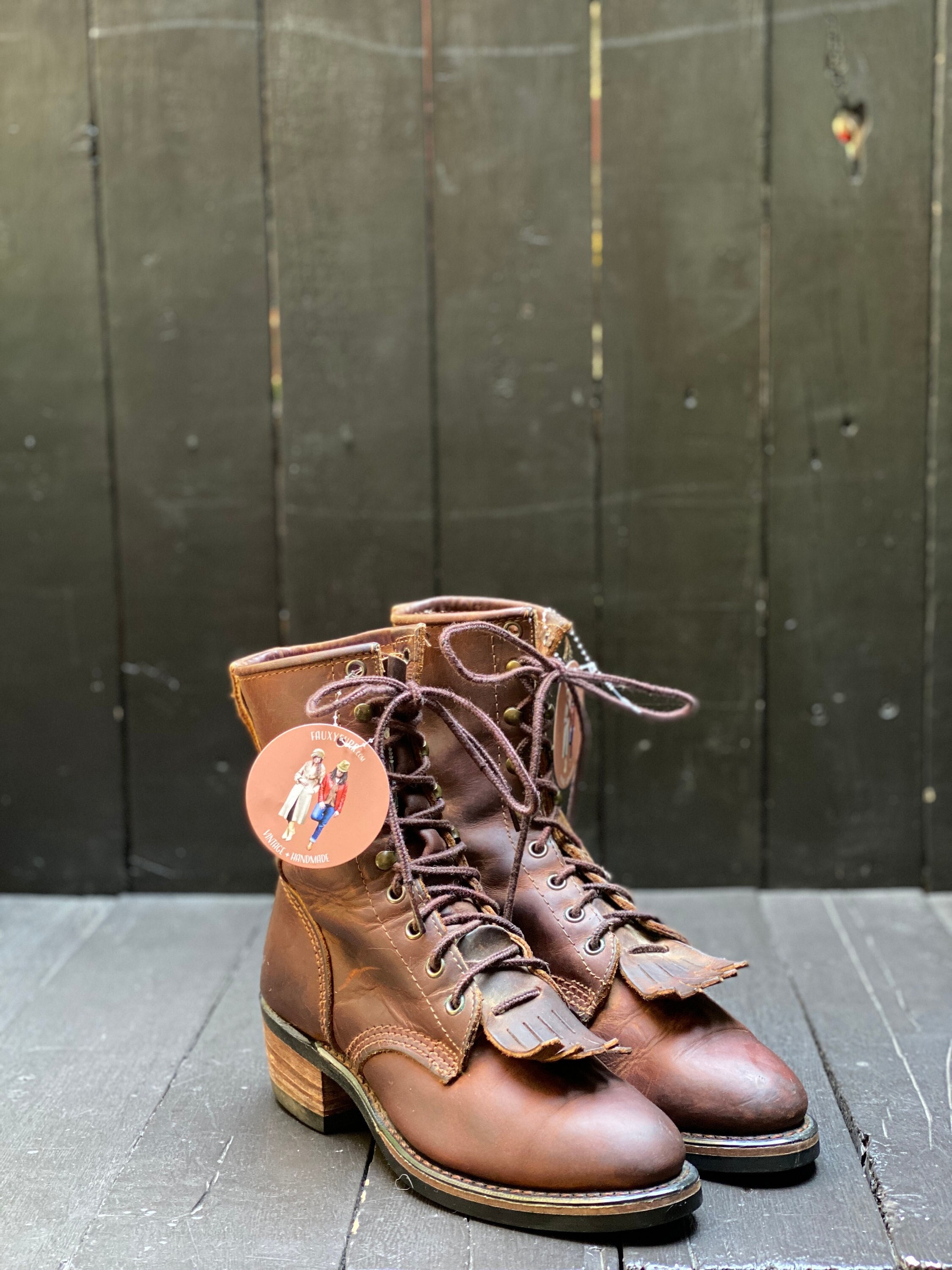 Women US 10, Tony Lama Boots — FauxyFurr Vintage + Handmade