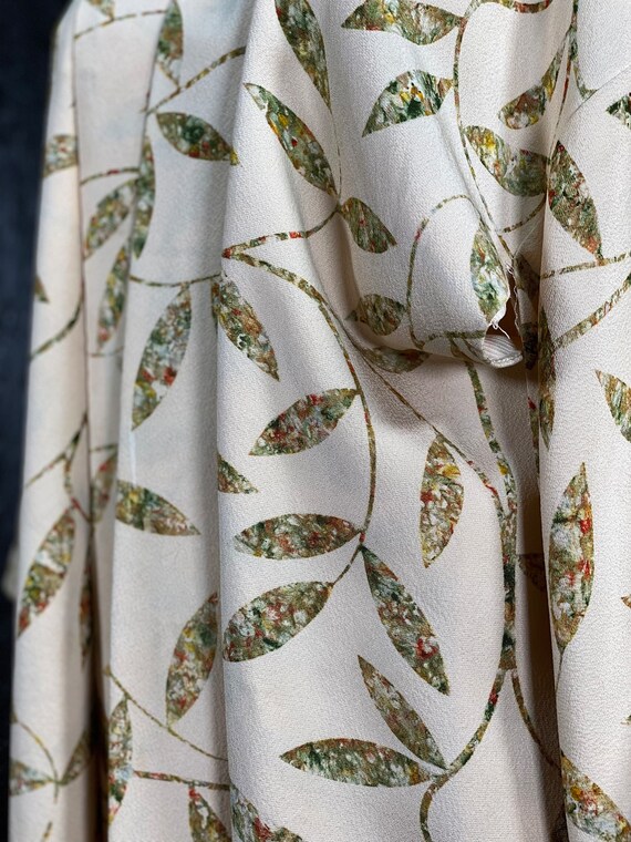 Size Large, vintage silk kimono, white silk kimon… - image 10