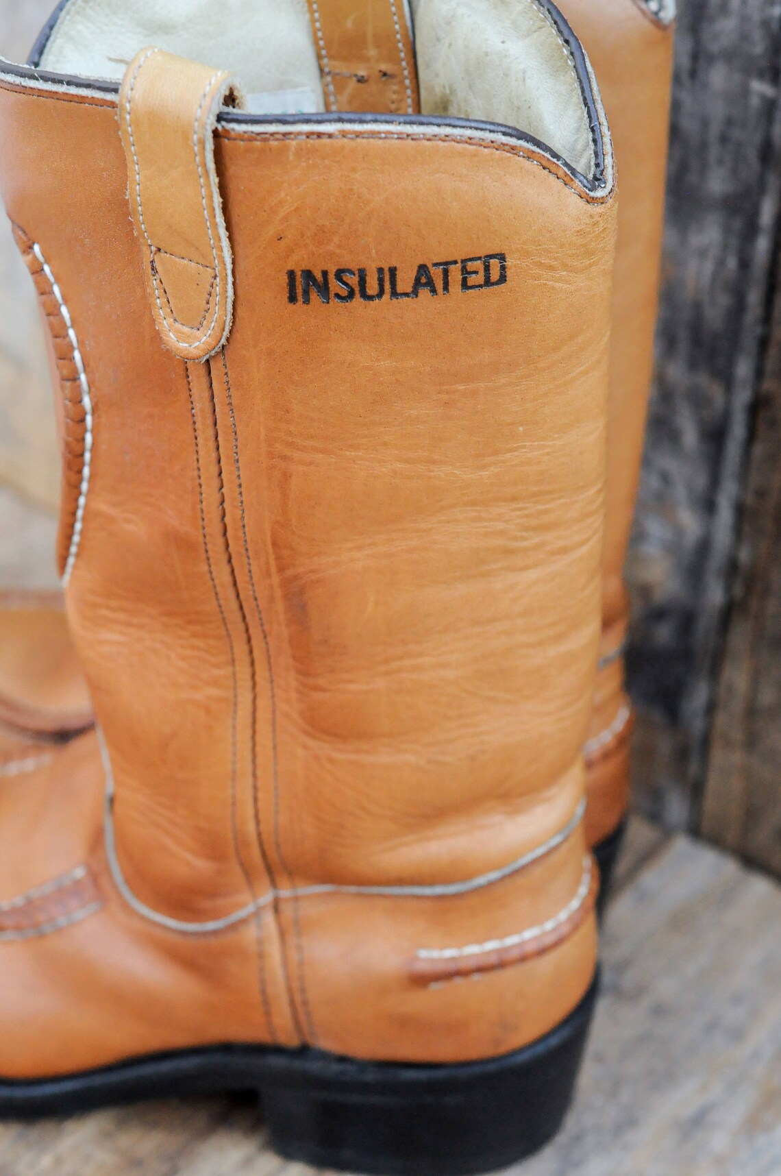 Us 6 Double H insulated leather Cowboy boots USA made in Etsy