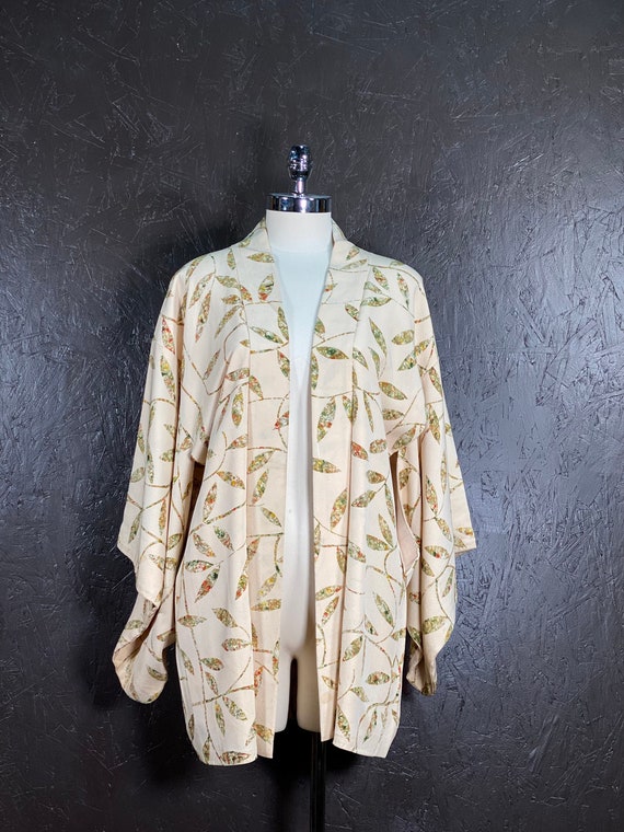 Size Large, vintage silk kimono, white silk kimon… - image 2