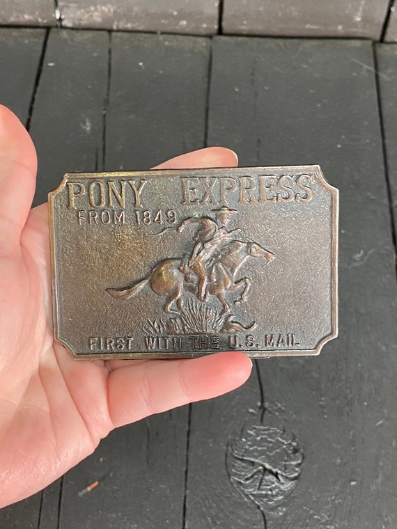 Pony express, Pony express buckle, US mail belt b… - image 10