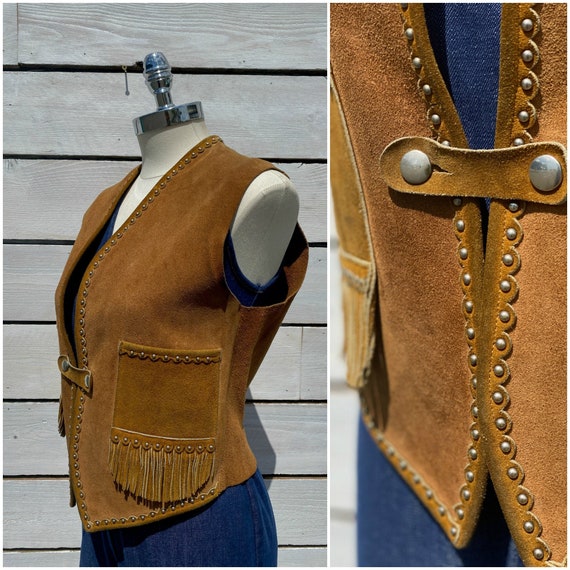 Small, 1940s leather vest, womens leather vest, FR