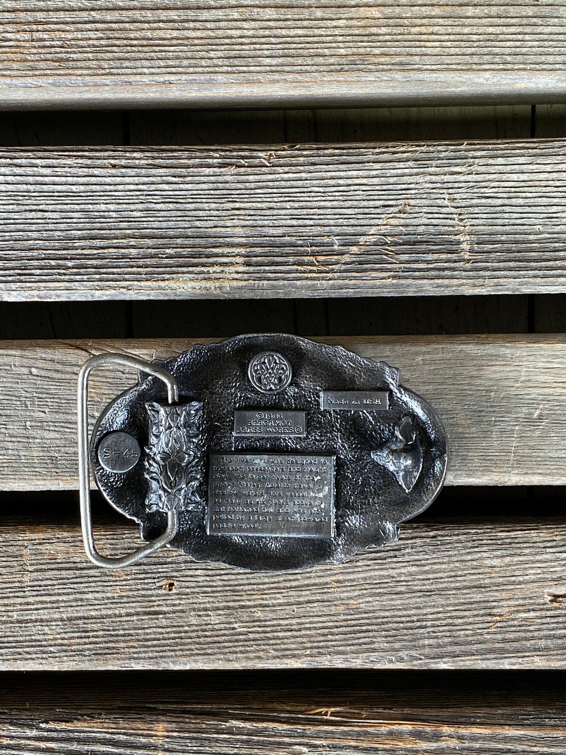Riverboat Belt Buckle Boat Belt Buckle River Belt Buckle Etsy