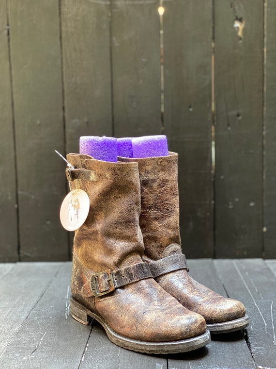 Womens us 8.5, vintage frye boots, brown cowgirl … - image 1