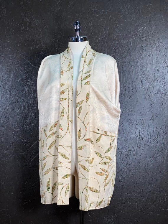 Size Large, vintage silk kimono, white silk kimon… - image 9