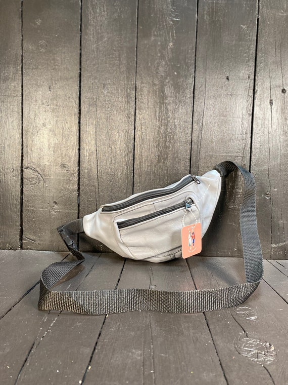 Gray fanny pack, vintage fanny pack, retro fanny … - image 1