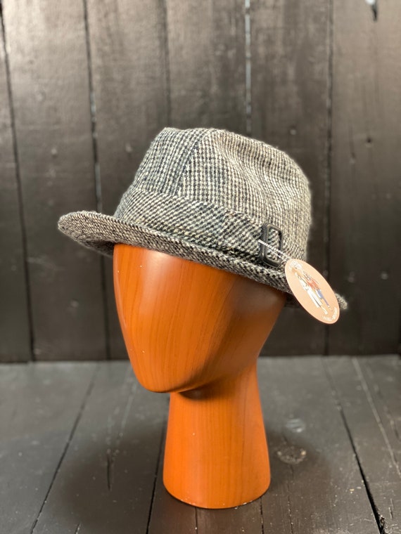 Size Medium, 1960s hat, wool fedora, grey fedora, 