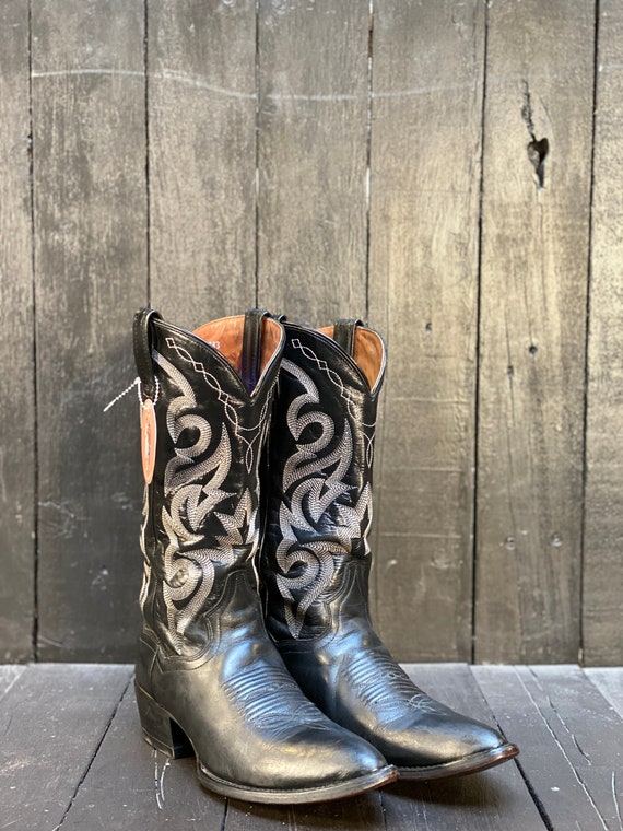 Men's Vintage Pointed Nose Cowboy Shoes