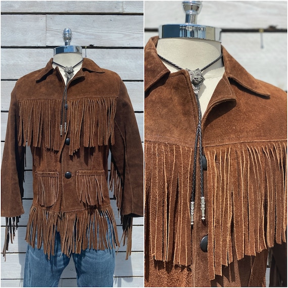 size 36, suede fringe jacket, 1960s leather jacket