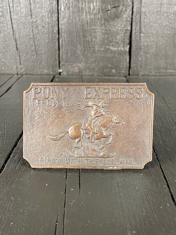 Pony express, Pony express buckle, US mail belt b… - image 2