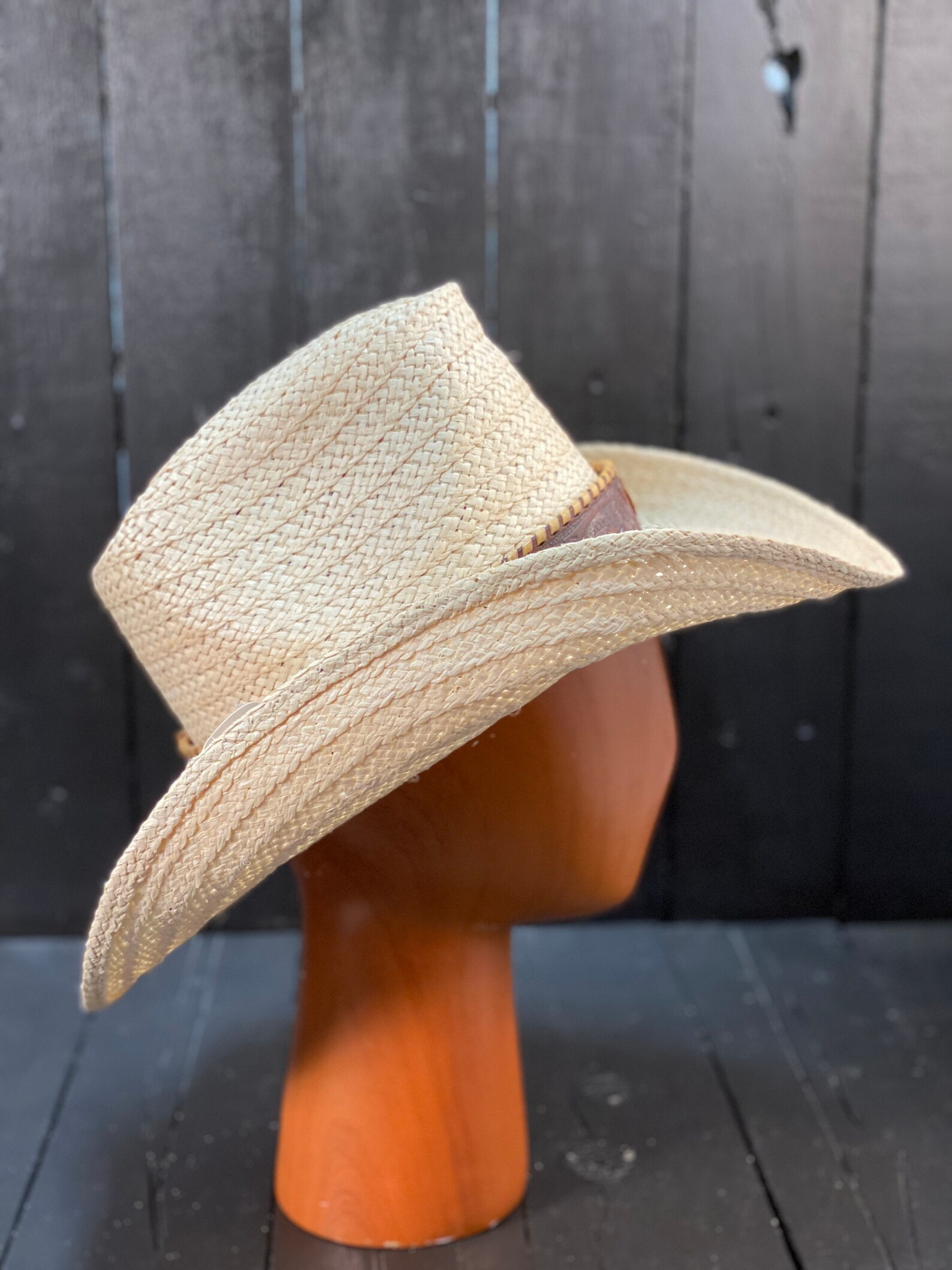 Size Large Straw Cowboy Hat Custom Straw Hat White Straw Etsy