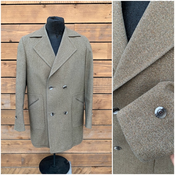 XL, wool overcoat, 1970s winter coat, vintage wint