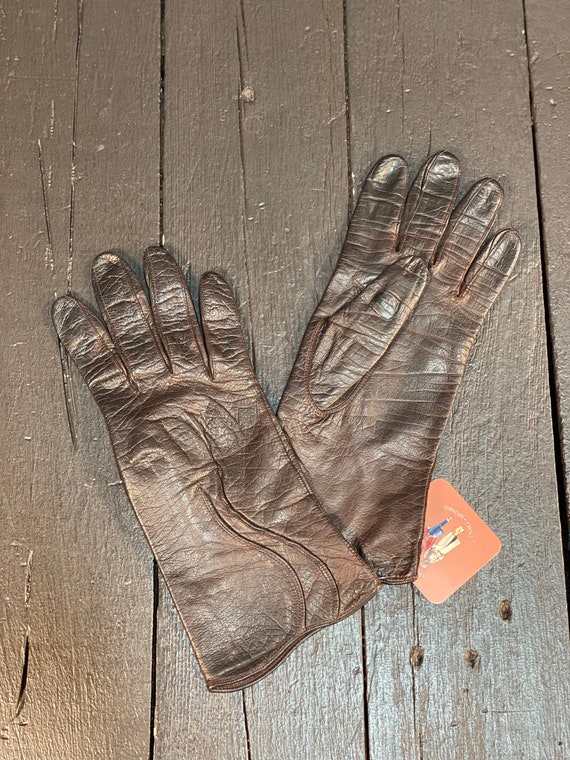 Womens leather gloves, Womens long gloves, vintage