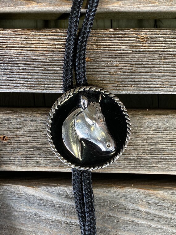 horse bolo tie, western tie, bolo tie necklace, ro