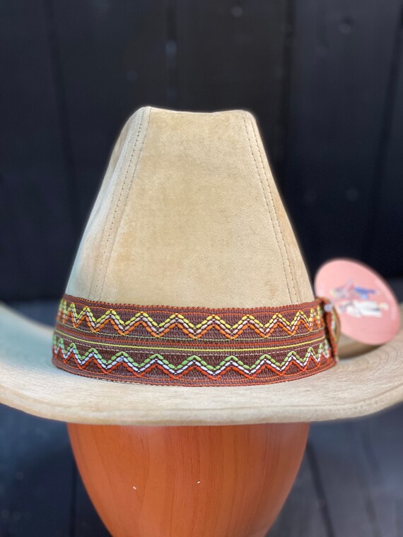 Size Small, tan cowboy hat, vintage cowboy hat, v… - image 7