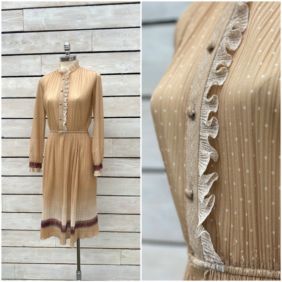 medium, 1970s prairie dress, 1970s sundress, FREE