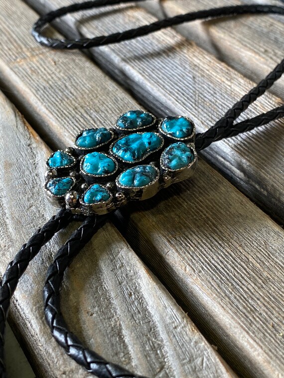 boho bolo tie, turquoise bolo tie, western tie, bo