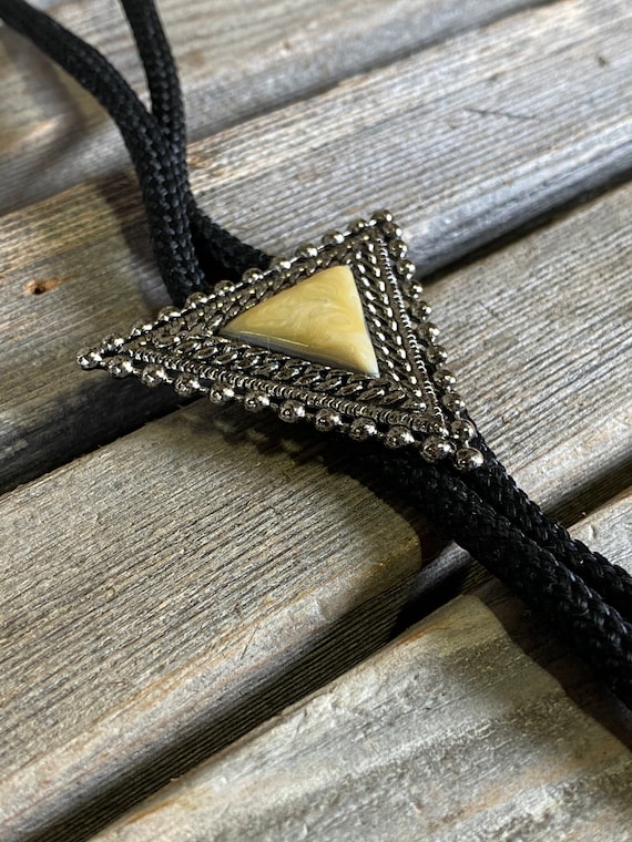 triangle bolo tie, mystical bolo tie, western tie,