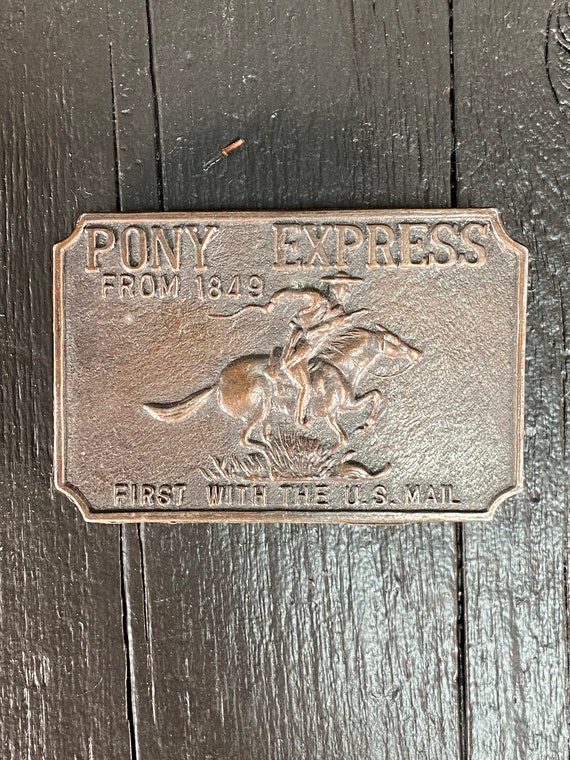 Pony express, Pony express buckle, US mail belt b… - image 3