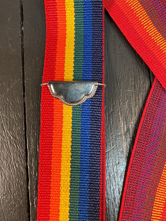 rainbow suspenders, cotton suspenders, mens garte… - image 5