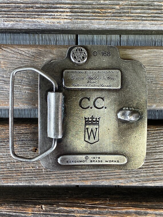 1970's belt buckle, canadian club buckle, canadian wh… Gem