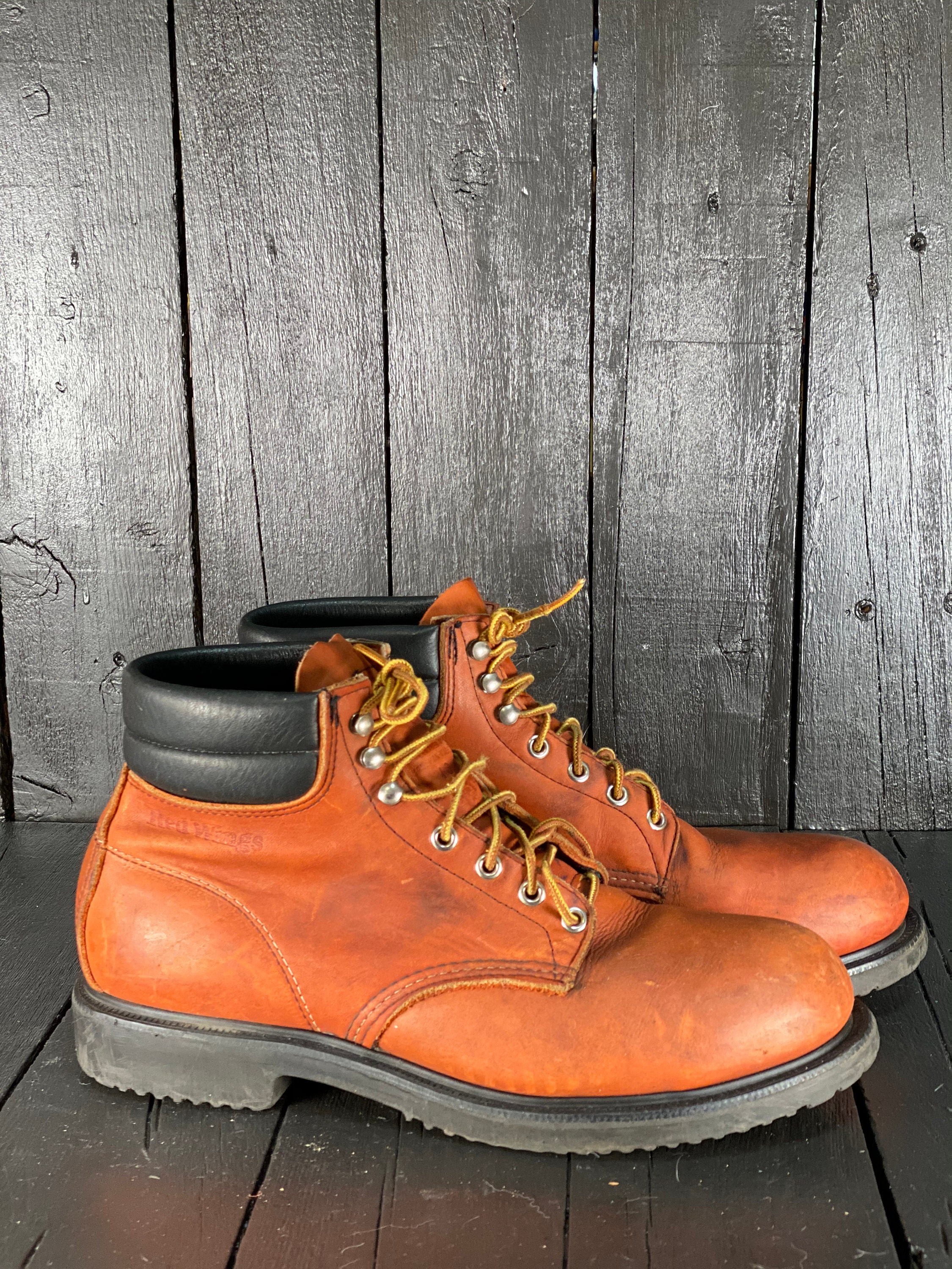 Size 10 red wing work boots mens hiking boots vintage Etsy