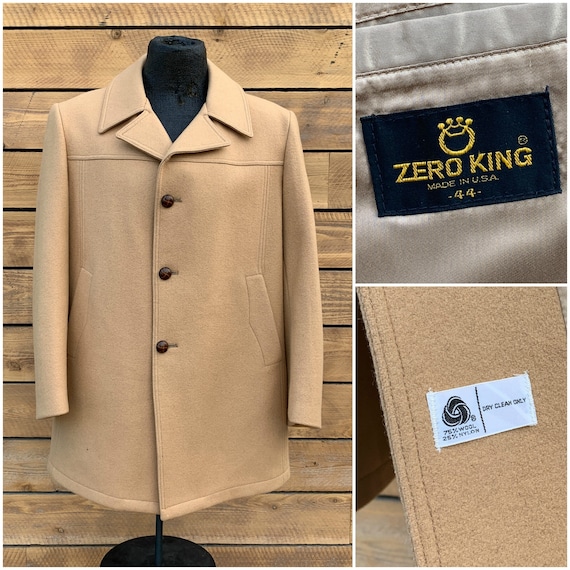 XL, mens winter coat, 1950s winter coat,