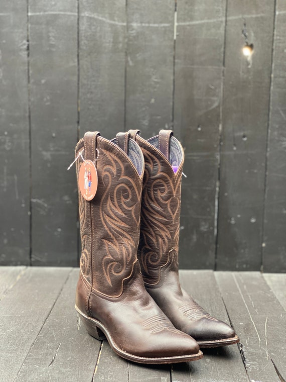 Womens us 7, code west boots, brown cowgirl boots… - image 1