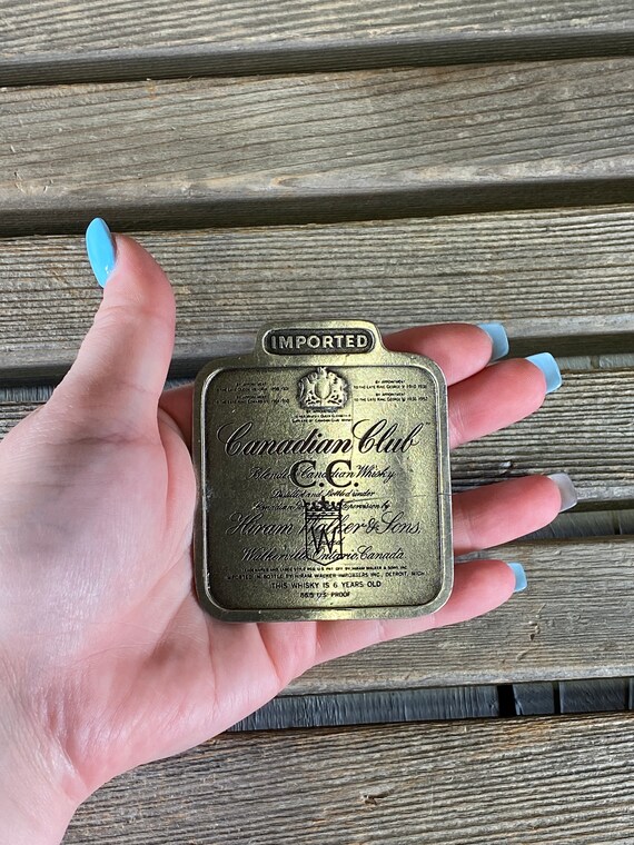 1970's belt buckle, canadian club buckle, canadian wh… Gem