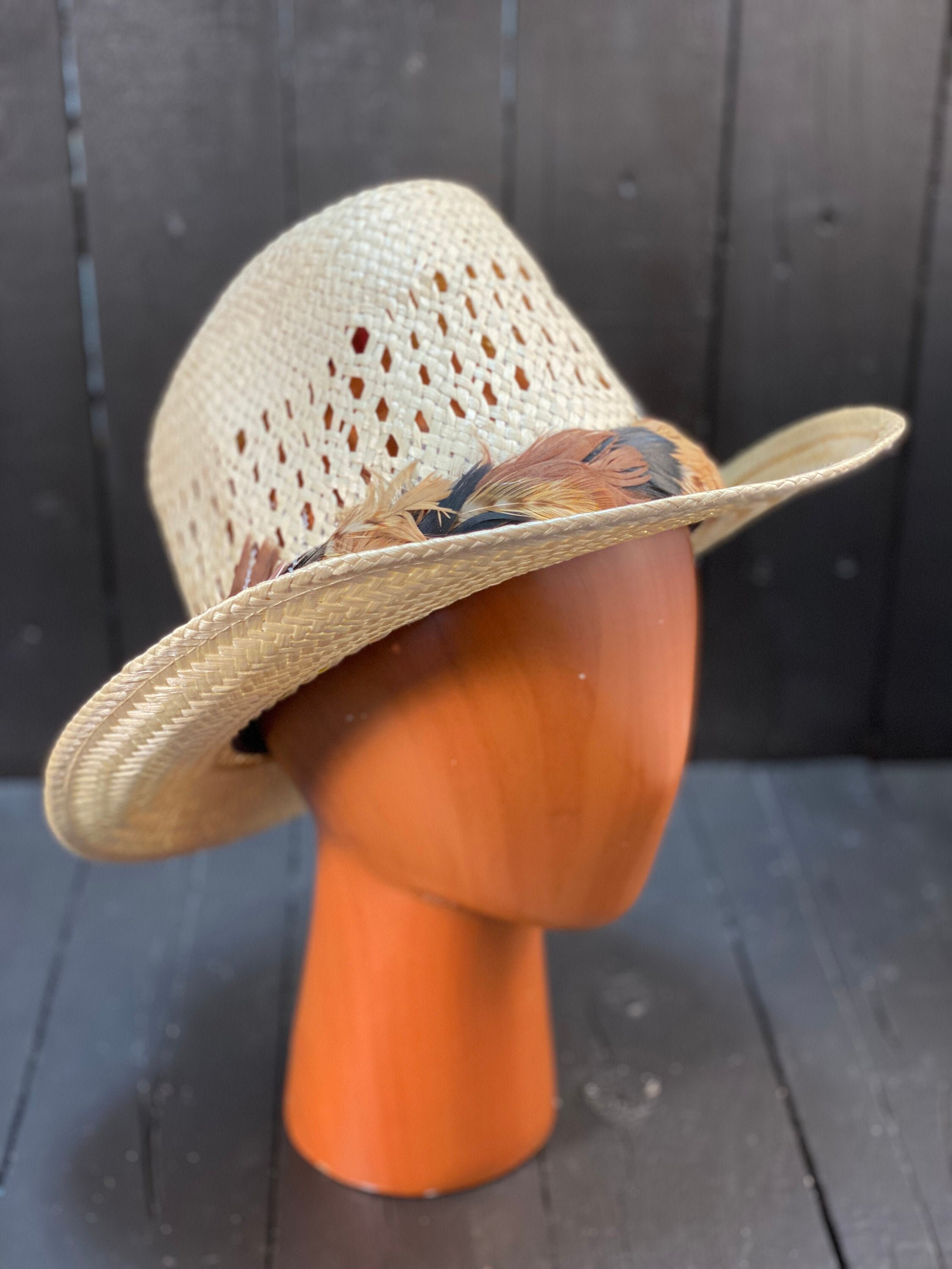 Size Large Straw Cowboy Hat Custom 