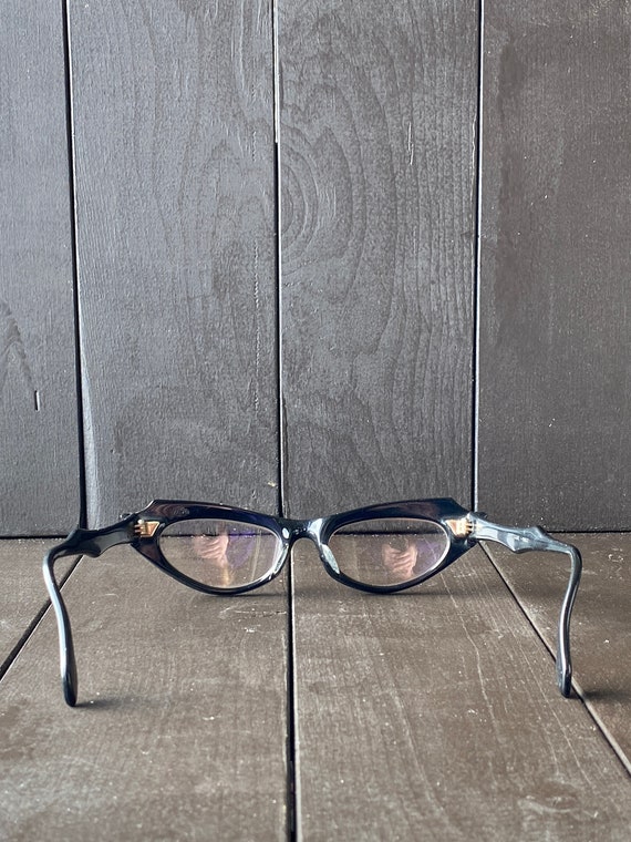 50s eyeglasses, 1950s glasses, black eyeglasses, … - image 3