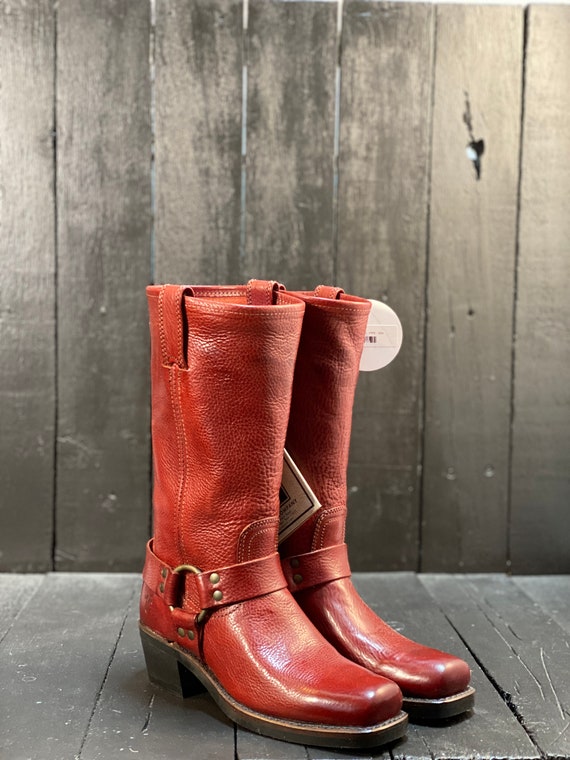 Size 6.5 Red Frye Boots Womens Western Boots Toe - Etsy