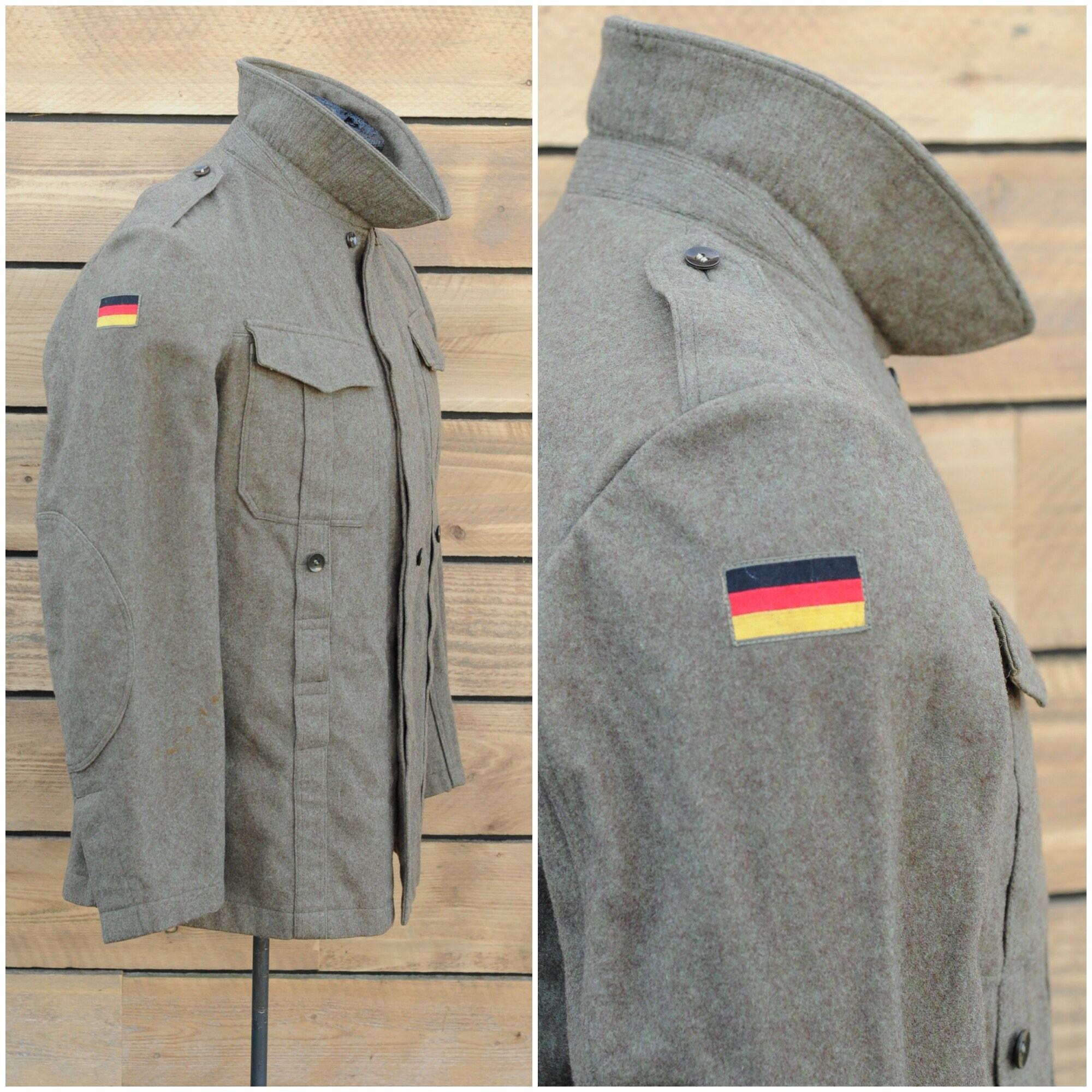 Medium Military Jacket Men Army Green Jacket Vintage Wool Etsy Canada