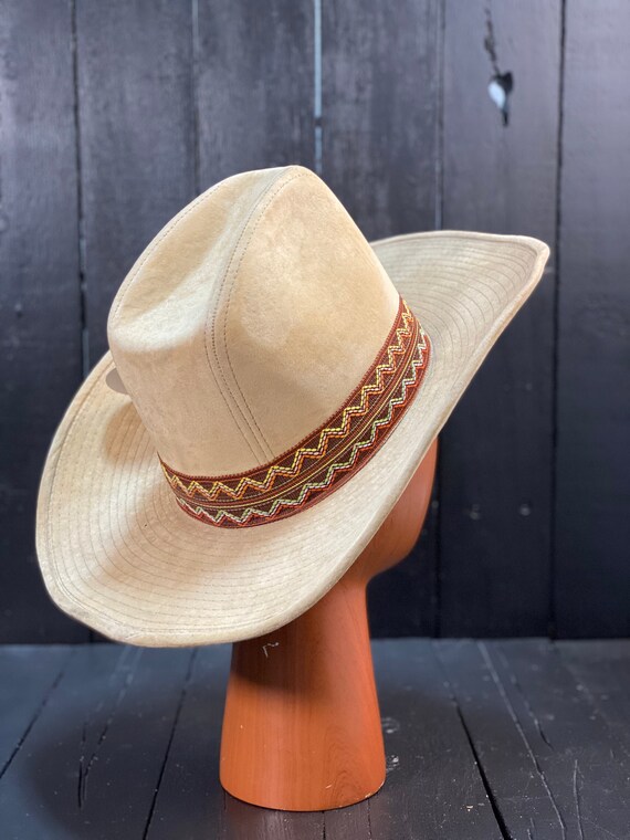 Size Small, tan cowboy hat, vintage cowboy hat, v… - image 5